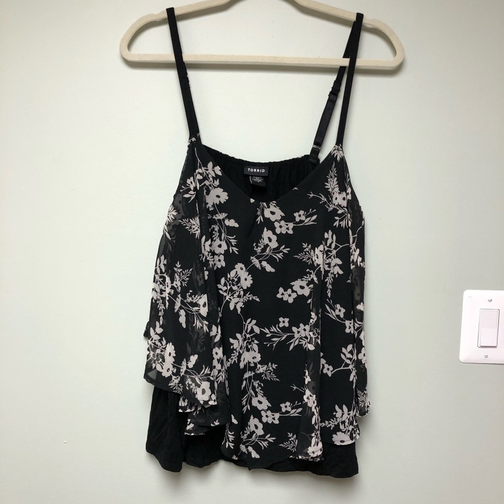Torrid Double Layer Floral Tank